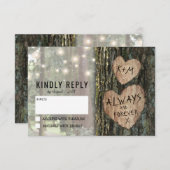 Rustikaler Baumhochzeit RSVP | Country Twinkle Lig (Vorne/Hinten)