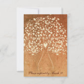 Rustikaler Baumkronen Warmes Rotes uAwg mit Umschl RSVP Karte (Vorderseite)