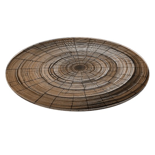 Rustikaler Baumring Rundschneider für Küche Schneidebrett (Ecke)