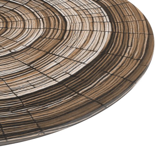 Rustikaler Baumring Rundschneider für Küche Schneidebrett (Ecke)