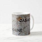 Rustikaler Baumstamm Foto Abstraktes Muster Natur Kaffeetasse (VorderseiteRechts)