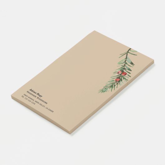 Rustikaler Baumzweig Post-it Klebezettel (angewinkelt)