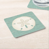 Rustikaler Beach Sand Dollar Square Untersetzer (angewinkelt)