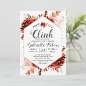 Rustikaler Beauty Pop Fizz Clink Junggeselinnen-Ab Einladung (Stehend Vorderseite)