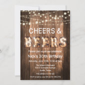 Rustikaler Beifall und Bier-Einladung Einladung (Vorderseite)