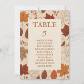 Rustikaler Beige-Brauner Ahorn Verlasst Herbsthoch Einladung (Vorderseite)