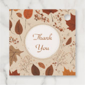 Rustikaler Beige-Brauner Ahorn Verlasst Herbsthoch Geschenkanhänger (Rückseite)