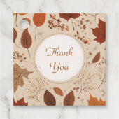 Rustikaler Beige-Brauner Ahorn Verlasst Herbsthoch Geschenkanhänger (Vorderseite)