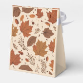 Rustikaler Beige-Brauner Ahorn Verlasst Herbsthoch Geschenkschachtel (Rückseite)