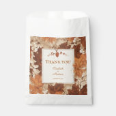 Rustikaler Beige-Brauner Ahorn Verlasst Herbsthoch Geschenktütchen (Vorderseite)