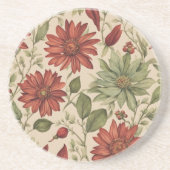 Rustikaler Beige-Brauner Ahorn Verlasst Herbsthoch Getränkeuntersetzer (Vorne)