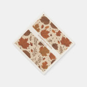 Rustikaler Beige-Brauner Ahorn Verlasst Herbsthoch Serviette (Ecke)