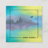 Rustikaler Berg | Square-Visitenkarte Quadratische Visitenkarte (Vorderseite)