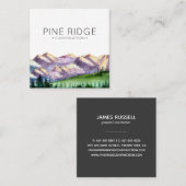 Rustikaler Berg | Square-Visitenkarte Quadratische Visitenkarte (Vorne/Hinten)