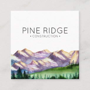 Rustikaler Berg   Square-Visitenkarte Quadratische Visitenkarte