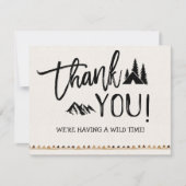 Rustikaler Berg wildes man danken Ihnen zu Dankeskarte (Vorderseite)