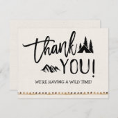 Rustikaler Berg wildes man danken Ihnen zu Dankeskarte (Vorne/Hinten)