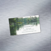 Rustikaler Bergsee immergrün Save the Date Magnetische Visitenkarte (Beispiel)