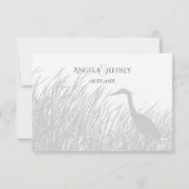 Rustikaler Bergsee Silhouette Hochzeit RSVP (Rückseite)