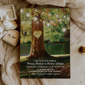 Rustikaler Bergsee Twinkle Lichter Hochzeit Einladung