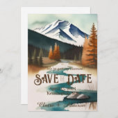 Rustikaler Bergstrom Save The Date (Vorne/Hinten)