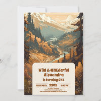 Rustikaler Bergwald Evergreen 1. Geburtstag