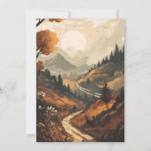 Rustikaler Bergwald Evergreen Baby Shower Einladung (Rückseite)