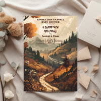 Rustikaler Bergwald Evergreen Baby Shower