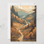 Rustikaler Bergwald Evergreen Baby Shower Einladung (Rückseite)