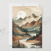 Rustikaler Bergwald Evergreen Baby Shower Einladung (Rückseite)