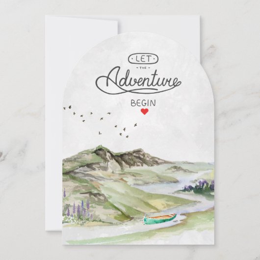 Rustikaler Bergwald Evergreen Tree Wedding Einladung (Rückseite)