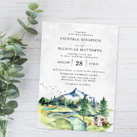 Rustikaler Bergwald Evergreen Tree Wedding