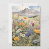 Rustikaler Bergwald Evergreen Tree Wedding Save The Date (Rückseite)