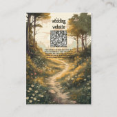 Rustikaler Bergwald Evergreen Wedding QR Code Begleitkarte (Vorderseite)