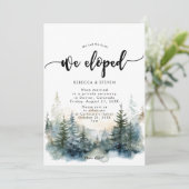 rustikaler Bergwald haben wir eingeladen Einladung (Stehend Vorderseite)