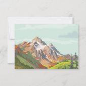 Rustikaler Bergwald Hochzeitskarten UAWG RSVP Karte (Rückseite)