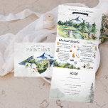 Rustikaler Bergwald | Illustrierte Hochzeit Dreifach Gefaltete Einladung<br><div class="desc">Set den Ton für ein aufregendes Hochzeitswochenende mit einer maßgeschneiderten Einladung. Diese "geräumige" Einladung ist eine gute Möglichkeit, Ihren Gästen zusätzliche Informationen über die Hochzeit zu geben. Auf diesen Karten können Sie die Festlichkeiten rund um Ihr Hochzeitswochenende auflisten, wie z.B. Begrüßungscocktails, Partys und Brunch-Morgens. Wenn Sie eine Hochzeit in Urlaubsort...</div>