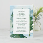 Rustikaler Bergwald Wasserfarbenes Brautparty (Stehend Vorderseite)