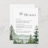 Rustikaler Bergwaldnachweis RSVP Karte (Vorne/Hinten)