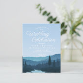 Rustikaler Bergwaldsteg mit Pinienbäumen Einladung (Stehend Vorderseite)