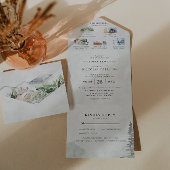 Rustikaler Bergweingarten Einladung zur Hochzeit