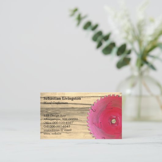 Rustikaler Beruf QR Visitenkarte (Stehend Vorderseite)