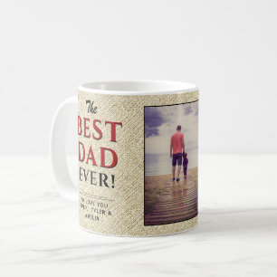 Rustikaler Best-Dad-Ever-Vatertag-Foto Kaffeetasse