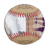 Rustikaler Best-Dad-Vatertag 2-Foto-Collage Baseball (Vorderseite)