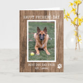 Rustikaler Best Dog Vater je Foto Vatertag Karte (Gelbe Blume)