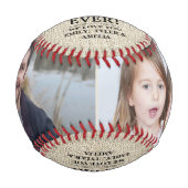 Rustikaler Best Step Vater je 2 Foto Vatertag Baseball (Vorderseite)