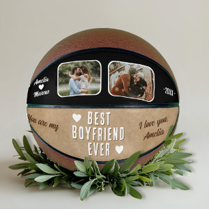 Rustikaler bester Freund aller Zeiten Herz 2 Fotos Basketball