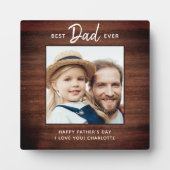 Rustikaler bester VATER je individueller Foto Vate Fotoplatte (Vorderseite)