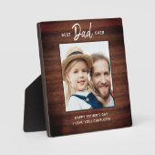 Rustikaler bester VATER je individueller Foto Vate Fotoplatte (Vorderseite)