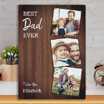 Rustikaler bester VATER je Land Holz Custom 3 Foto Fotoplatte<br><div class="desc">Überraschen Sie Papa diesen Tag mit einer personalisierten 3-Foto-Plakette. "Best VATER Ever" Personalisieren Sie diese Papa-Plakette mit Lieblings-Fotos, Nachrichten und Namen. Besuchen Sie unsere Kollektion für die Tagesgeschenke und die personalisierten Papa-Geschenke. COPYRIGHT © 2020 Judy Burrows, Black Dog Art - Alle Rechte vorbehalten. Rustikaler bester VATER je Land Holz Custom...</div>